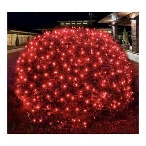 Outdoor Red LED String Lights for Bushes and Shrubs